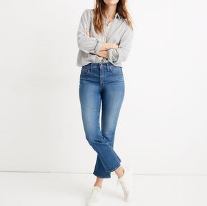 Madewell Cali Demi Boot Mini Flare Crop Jeans Tierney Wash Eco Edition Size 31
